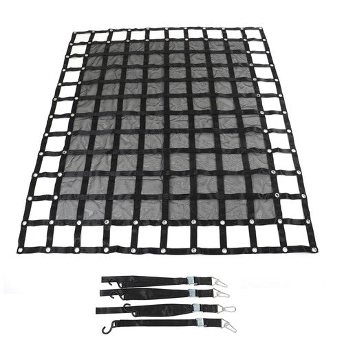 DURAFORCE Heavy Duty Cargo Net For Pickup Trucks W/ Cam Buckles & S-Hooks 6.75' x 8' FT