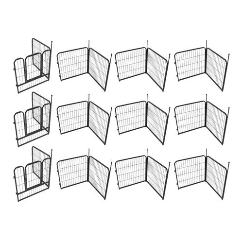 DURAFORCE 24 Panels 24x24 inch Dog Playpen Crate Fence Pet PlayPen Exercise Cage