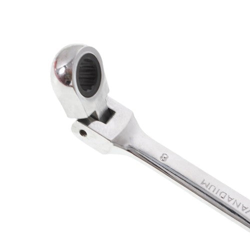 DURAFORCE 12pc Flexible Head Ratcheting Wrench Combination Spanner Tool Set 8-19mm Metric