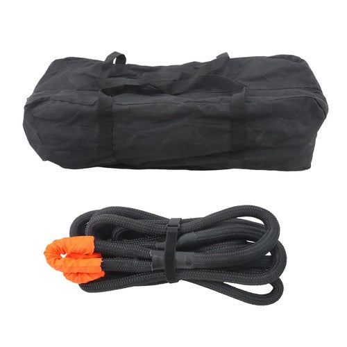 DURAFORCE 1in × 30ft Kinetic Recovery Rope 34000lbs Tow Rope Recovery Snatch Strap Black