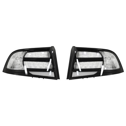 Rear Tail Light Black Housing Clear Lens Halogen LH RH For Acura TL 2004 2008