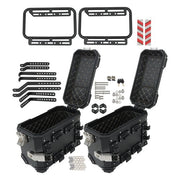 DURAFORCE 36L Luggage Side Box Hard Trunk Saddle Bag with Mounting Brackets Universal
