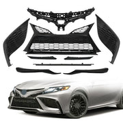 DURAFORCE Plastic For Toyota Camry SE 2021 2022 2023 Front Grille Trim Fog Light Bezel Set
