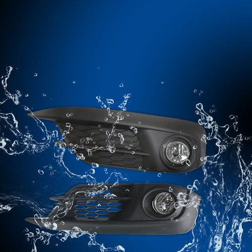 DURAFORCE For 2016-2018 Honda Civic 2/4DR Front Bumper Smoked Fog Lights Assembly + Bulbs