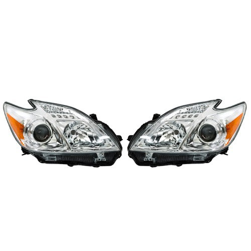 DURAFORCE Headlights Headlamps For Toyota Prius 2012-2015 Replacement Right&Left Halogen