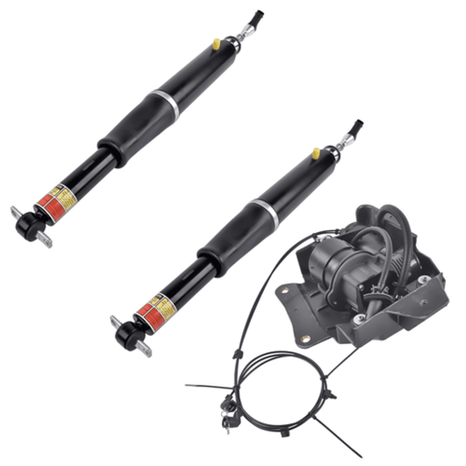 DURAFORCE 2x Rear Air Strut Shock + 1x Compressor for Buick Lucerne Cadillac DTS 2006-2011