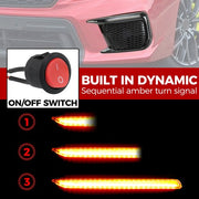 DURAFORCE For 2018-up Subaru WRX STI Sequential/Switchback LED DRL Fog Light Bezels LH&RH