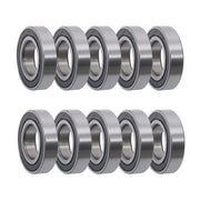 DURAFORCE 10Pcs R18-2RS 1-1/8" × 2-1/8" ×1/2" Double Rubber Seals Deep Groove Ball Bearing