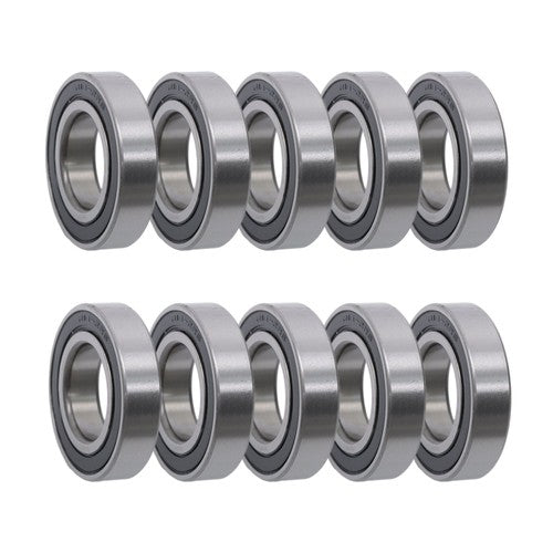 DURAFORCE 10Pcs R18-2RS 1-1/8" × 2-1/8" ×1/2" Double Rubber Seals Deep Groove Ball Bearing