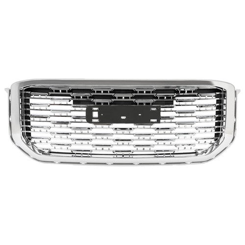 DURAFORCE Front Upper Grille for GMC Yukon Denali Style 2015-2020 22936421 Chrome ABS