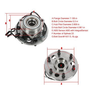 DURAFORCE 17pcs For Chevy K1500 Tahoe Front Upper Control Arm Wheel Hub Bearing Suspension