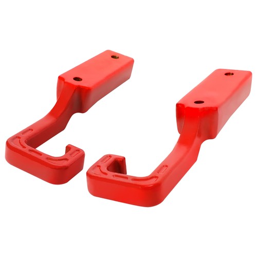 DURAFORCE Pair Red Steel Tow Hooks Kit For Jeep Grand Cherokee WK2 2015-2023 2016