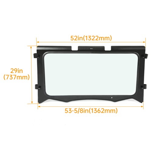 DURAFORCE For 2016-2022 KAWASAKI KRF800 TERYX/TERYX4 Full Clear Glass Windshield