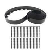 DURAFORCE No Dig Lawn Border L-shaped Lawn Garden Edging Kit With Anchoring Spikes Plastic