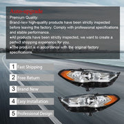 DURAFORCE LED DRL Headlight Assembly Headlamps Left+Right Side For Ford Fusion 2017-2019