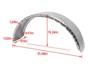 DURAFORCE 2-Pack 14 Gauge Aluminum Diamond Plate Round Trailer Cargo Fender 9" X 31" X 15"
