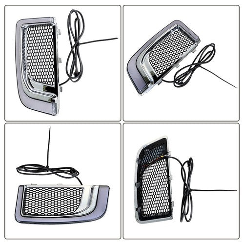 DURAFORCE Fairing Lower Grill LED Turn Signal Running Light For Electra Glide 2014-2020