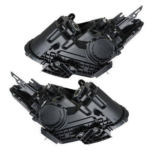 DURAFORCE Headlight For Nissan Rogue 2008-2013 Halogen Housing Black Driver+Passenger Side