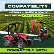 DURAFORCE Red Canopy For 52" X 52" Equipped Tractors & Mowers W/ 2" x 2" or 2" x 3" ROPS