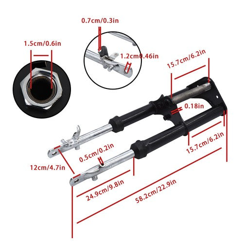 DURAFORCE New Complete Front Forks Shock Suspension For Honda CRF50F XR50 2004-2014 Black