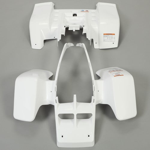 DURAFORCE One Set White Front & Rear Fender Plastic Body For Yamaha Banshee 350 1987-2006