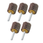 DURAFORCE 5 Pack 1" x 1" x 1/4" Shank Mounted Flap Wheels 60 Grit Aluminum Oxide