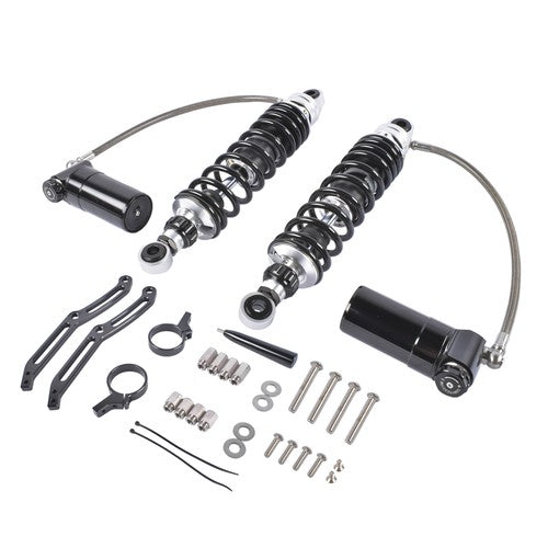 DURAFORCE Adjustable Rear Suspension Shocks Remote Reservoir for Harley Road Glide 2014-24