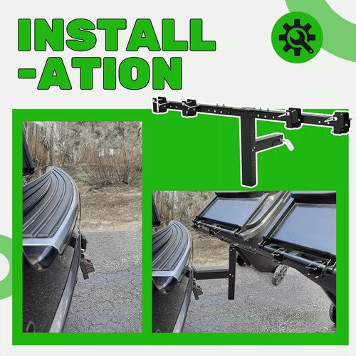 DURAFORCE Dual Can Garbage Hauling Hitch 2"" Receiver For Cars/Truck/Golf Carts/ATV/UTV