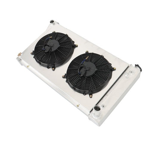 DURAFORCE CC369 For Chevy C10/20/30 Pickup Suburban 1967 1968-72 4 Row Radiator+Fan Shroud