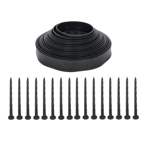 DURAFORCE Garden Edging Kit With Anchoring Spikes No Dig Lawn Border L-shaped Lawn