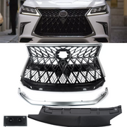 DURAFORCE Front Upper Grille for Lexus LX570 2016-2021 Luxury Chrome Black NEW Style