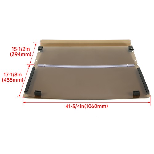 DURAFORCE Tinted Fold Down Golf Cart Windshield Windscreen For EZGO Marathon 1986-1994.5