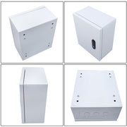 DURAFORCE 12x10x6" NEMA 4X Steel Electrical Box, IP56 Waterproof Lockable w/Mounting Plate