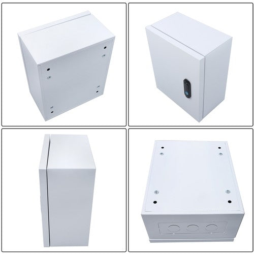 DURAFORCE 12x10x6" NEMA 4X Steel Electrical Box, IP56 Waterproof Lockable w/Mounting Plate