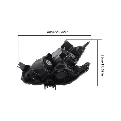 DURAFORCE For Nissan Maxima 2009-2014 Chrome Halogen RH+LH Headlights Assembly Projector
