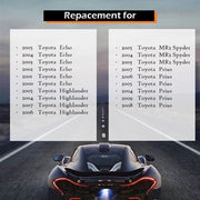 DURAFORCE Clear Lens Front Bumper Driving Fog Lights w/Bulbs For Toyota Prius Echo