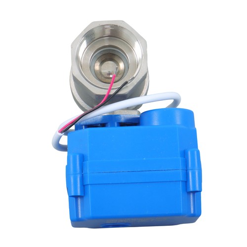DURAFORCE Solid Motorized Ball Valve 3/4in Full Port SS 9-24V AC/DC NC Auto Return