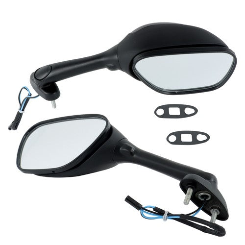 DURAFORCE Black Mirrors Smoke Turn Signals For Suzuki GSXR 600 750 1000 2005-2015