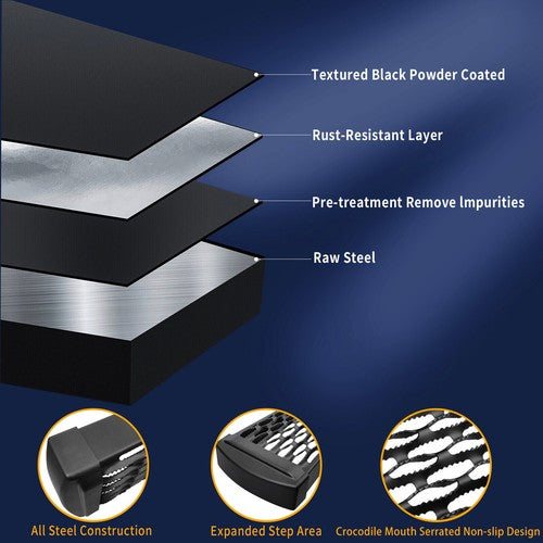 DURAFORCE Grip Step 7"x54" Black Rear Step for Ram ProMaster Ford Transit Sprinter 415254