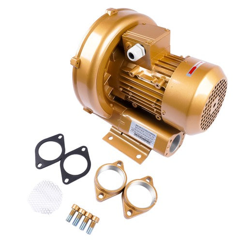 DURAFORCE New Regenerative Blower 220V-480V 3 Phase 1.5 Kw 60Hz -210 mBar Vacuum 1-1/2"