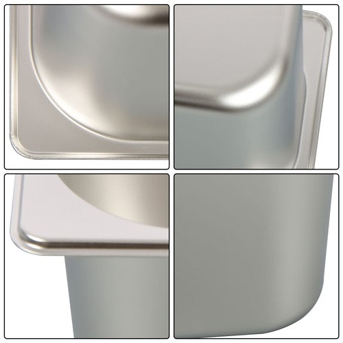 DURAFORCE 1/3 Size 6 Inch Deep Thickened Restaurant Steam Table Pans 8 Pieces