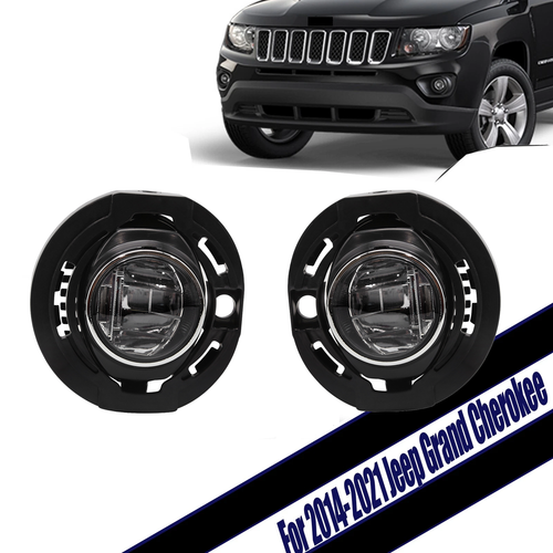 DURAFORCE LED Fog Lights For 2014-2021 Jeep Grand Cherokee Compatible Front Lamps Assembly