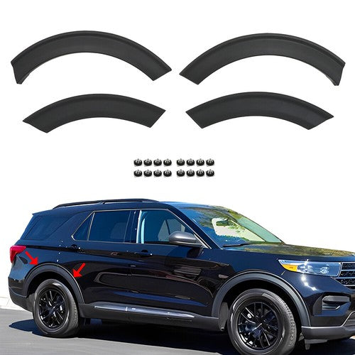 DURAFORCE NEW 4Pcs Wheelhouse Molding Fender Flares Left For Ford Explorer 2020 2021 2022
