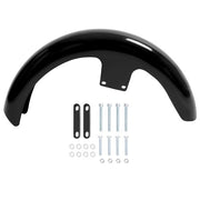 DURAFORCE Vivid Black 21"Wrap Front Fender For Harley Touring Electra Street Glide Baggers