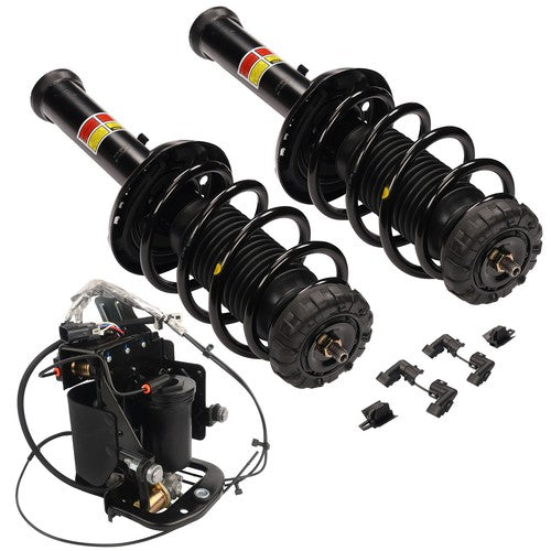 DURAFORCE Pair Front Shock Strut Assys + Air Compressor For Cadillac XTS 3.6L V6 2013-2019