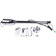 DURAFORCE 30" Chrome Stainless Automatic Steering Column w/9 Hole Wheel Adapter non-keyed