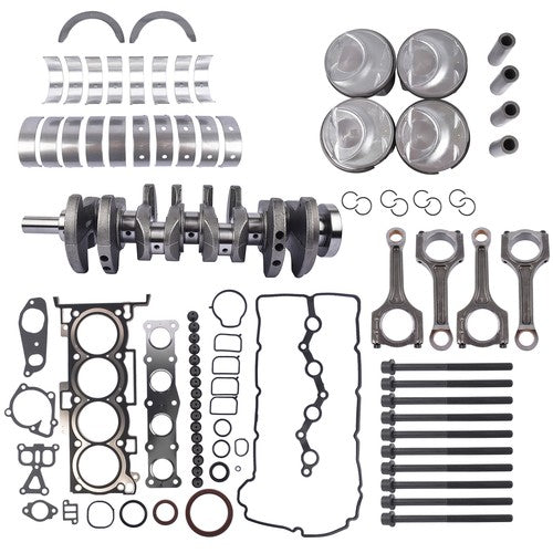 DURAFORCE Crankshaft Con Rod Gasket Set Pistons Bearing Screw Kit for Hyundai Sonata 2.0L