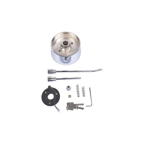 DURAFORCE 28" GM Tilt Manual Chrome Floor Shift Steering Column With Key & 9 Bolt adapter