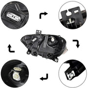 DURAFORCE Front Headlights LED DRL Clear Lamp Driver Left Side For Ford Mustang 2018-2020