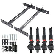 DURAFORCE For EZGO Yamaha Club Car Golf Cart 4 Retractable Seat Belts and Bracket Kit New